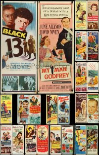 3s0097 LOT OF 23 FORMERLY FOLDED INSERTS 1940s-1950s great images from a variety of movies!