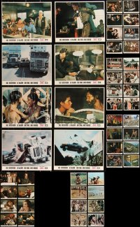 3s0532 LOT OF 48 COLOR ENGLISH FRONT OF HOUSE LOBBY CARDS 1960s-1970s complete sets from 6 movies!