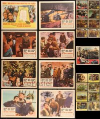 3s0372 LOT OF 25 WAR LOBBY CARDS 1940s-1960s complete & incomplete sets from several movies!