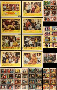 3s0350 LOT OF 81 LOBBY CARDS 1940s-1960s complete sets from a variety of different movies!