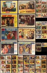 3s0357 LOT OF 59 COWBOY WESTERN LOBBY CARDS 1940s-1950s incomplete sets from several movies!