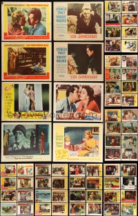 3s0349 LOT OF 84 1956-57 LOBBY CARDS 1956-1957 incomplete sets from a variety of movies!