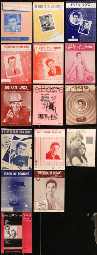 3s0492 LOT OF 15 SHEET MUSIC 1950s-1970s great songs from a variety of different singers!