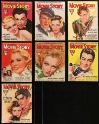 3s0337 LOT OF 7 1937 MOVIE STORY MAGAZINES 1937 great cover art of top Hollywood stars!