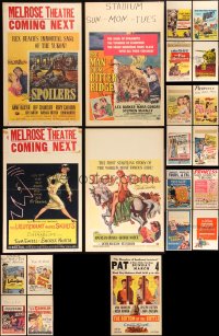 3s0238 LOT OF 21 FOLDED WINDOW CARDS 1950s great images from a variety of different movies!