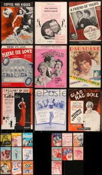 3s0487 LOT OF 25 MOVIE SHEET MUSIC 1920s-1940s great songs from a variety of different movies!