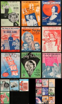 3s0489 LOT OF 22 MOVIE SHEET MUSIC 1920s-1940s great songs from a variety of different movies!