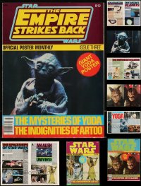 3s0341 LOT OF 3 STAR WARS MOVIES MAGAZINES 1970s-1980s each unfolds to make a cool poster!