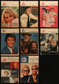 3s0332 LOT OF 8 DALLAS WEEKLY TV MAGAZINES 1970s each with top stars pictured on the cover!