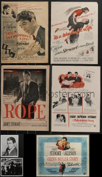 3s0271 LOT OF 7 MISCELLANEOUS JAMES STEWART ITEMS 1940s-1960s great images from some of his movies!