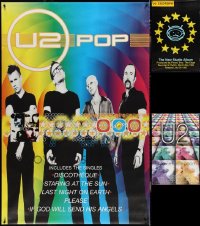 3s0009 LOT OF 3 U2 POP/ZOOROPA SUBWAY MUSIC POSTERS 1990s Staring at the Sun & more!
