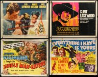 3s0301 LOT OF 4 FOLDED HALF-SHEETS 1950s-1960s great images from several different movies!