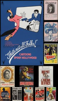 3s0036 LOT OF 13 MOSTLY FORMERLY FOLDED NON-US POSTERS 1940s-1980s a variety of cool movie images!