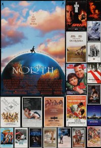 3s0067 LOT OF 24 UNFOLDED MOSTLY SINGLE-SIDED MOSTLY 27X41 ONE-SHEETS 1980s-2000s cool movie images!
