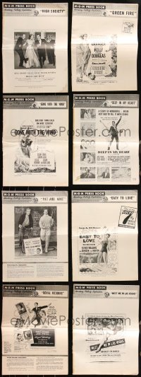 3s0464 LOT OF 8 CUT MGM PRESSBOOKS 1950s great advertising for a variety of different movies!