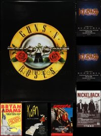3s0006 LOT OF 11 SUBWAY MUSIC POSTERS 1980s-2000s Meat Loaf, Korn, Guns 'n' Roses, Def Leppard, more