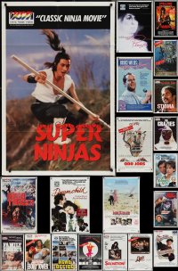 3s0240 LOT OF 28 FOLDED VIDEO POSTERS 1980s great images from a variety of different movies!