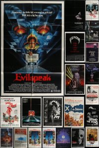 3s0408 LOT OF 38 FOLDED HORROR/SCI-FI ONE-SHEETS 1960s-1980s great images from a variety of movies!