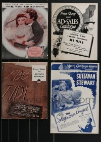 3s0471 LOT OF 5 ENGLISH UNCUT PRESSBOOKS 1930s Rumba, Shopworn Angel, Ebb Tide & more!