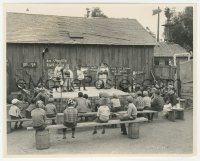 3t1346 BOXING GLOVES 7.75x9.75 still 1929 big crowd gathers to see Joe Cobb & Chubby in boxing ring!