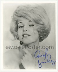 3t1129 CAROL LYNLEY signed 8x10 REPRO photo 1980s sexy close up with cherry hanging from her mouth!