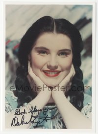 3t1073 DEBRA PAGET signed color 5x7 REPRO photo 1990s great smiling portrait of the pretty actress!