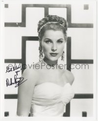 3t1135 DEBRA PAGET signed 8x10 REPRO photo 1990s sexy portrait of the actress in strapless dress!