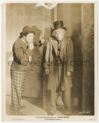 3t1377 DUCK SOUP 8x10 still 1936 Chico shushes Harpo Marx as he pushes a button, Leo McCarey