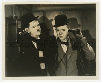 3t1384 FIXER UPPERS 8x10 still 1935 Oliver Hardy perturbed by Stan Laurel holding phone wrong way!