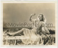 3t1393 FRANKENSTEIN MEETS THE WOLF MAN candid 8.25x10 still 1943 sexy Ilona Massey looking terrified!