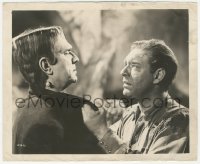 3t1394 FRANKENSTEIN MEETS THE WOLF MAN 8.25x10 still 1943 c/u of Lon Chaney & monster Bela Lugosi!