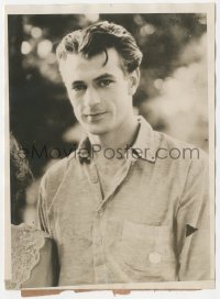 3t1396 GARY COOPER 6x8 news photo 1929 from Wolf Song announcing he was to marry Lupe Velez!