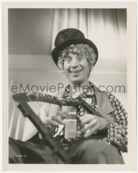 3t1405 HARPO MARX 8x10.25 still 1930s close up of the famous mute Marx Brother with a small harp!