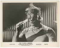 3t1409 HOW TO MAKE A MONSTER 8x10.25 still 1958 best close up of Frankenstein Gary Conway!