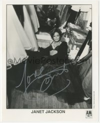 3t1153 JANET JACKSON signed 8x10 REPRO photo 1995 sexy half-naked portrait for her new album!