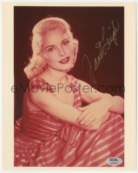 3t1085 JANET LEIGH signed color 8x10 REPRO photo 1980s by star Janet Leigh in a sexy dress!