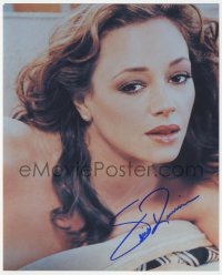 3t1094 LEAH REMINI signed color 8x10 REPRO photo 2002 super c/u of the sexy King of Queens actress!