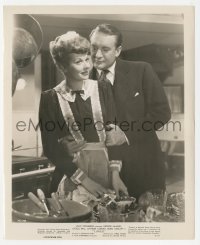 3t1437 LURED 8.25x10 still 1947 George Sanders romances Lucille Ball doing dishes in the kitchen!