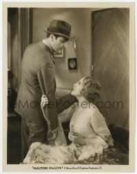 3t1440 MALTESE FALCON 8x10.25 still 1931 c/u of Bebe Daniels grabbing cash & Ricardo Cortez's arm!