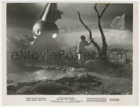 3t1441 MAN FROM PLANET X 8x10.25 still 1951 Edgar Ulmer, Margaret Field approaches alien ship!