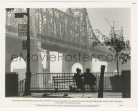 3t1444 MANHATTAN 8x10 still 1979 classic image of Woody Allen & Diane Keaton by Queensboro bridge