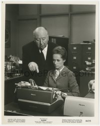 3t1447 MARNIE candid 8.25x10.25 still 1964 Hitchcock shows Tippi Hedren how to act at typewriter!