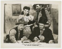 3t1456 MY DARLING CLEMENTINE 8x10.25 still 1946 Linda Darnell behind Fonda & Brennan playing poker!