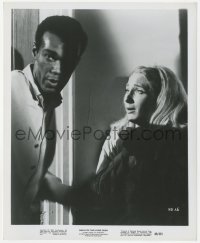 3t1462 NIGHT OF THE LIVING DEAD 8.25x10 still 1968 close up of scared Judith O'Dea & Duane Jones!