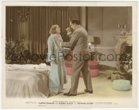 3t1464 NOTHING SACRED color-glos 8x10 still 1937 Fredric March threatening Carole Lombard by bed!