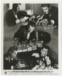 3t1467 OCEAN'S 11 8.25x10 still 1960 cool montage of The Rat Pack with bundles of stolen money!