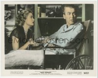 3t1489 REAR WINDOW color 8x10.25 still 1954 Grace Kelly by James Stewart in wheelchair, Hitchcock!