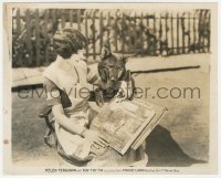 3t1494 RIN-TIN-TIN 8.25x10 still 1920s the dog star helping Helen Ferguson finish a jigsaw puzzle!