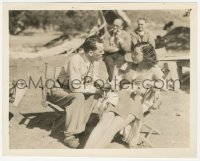 3t1531 TARZAN & HIS MATE candid 8x10.25 still 1934 Maureen O'Sullivan & director between scenes!