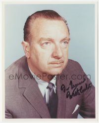 3t1116 WALTER CRONKITE signed color 8x10 REPRO photo 1980s head & shoulders portrait of the anchorman!